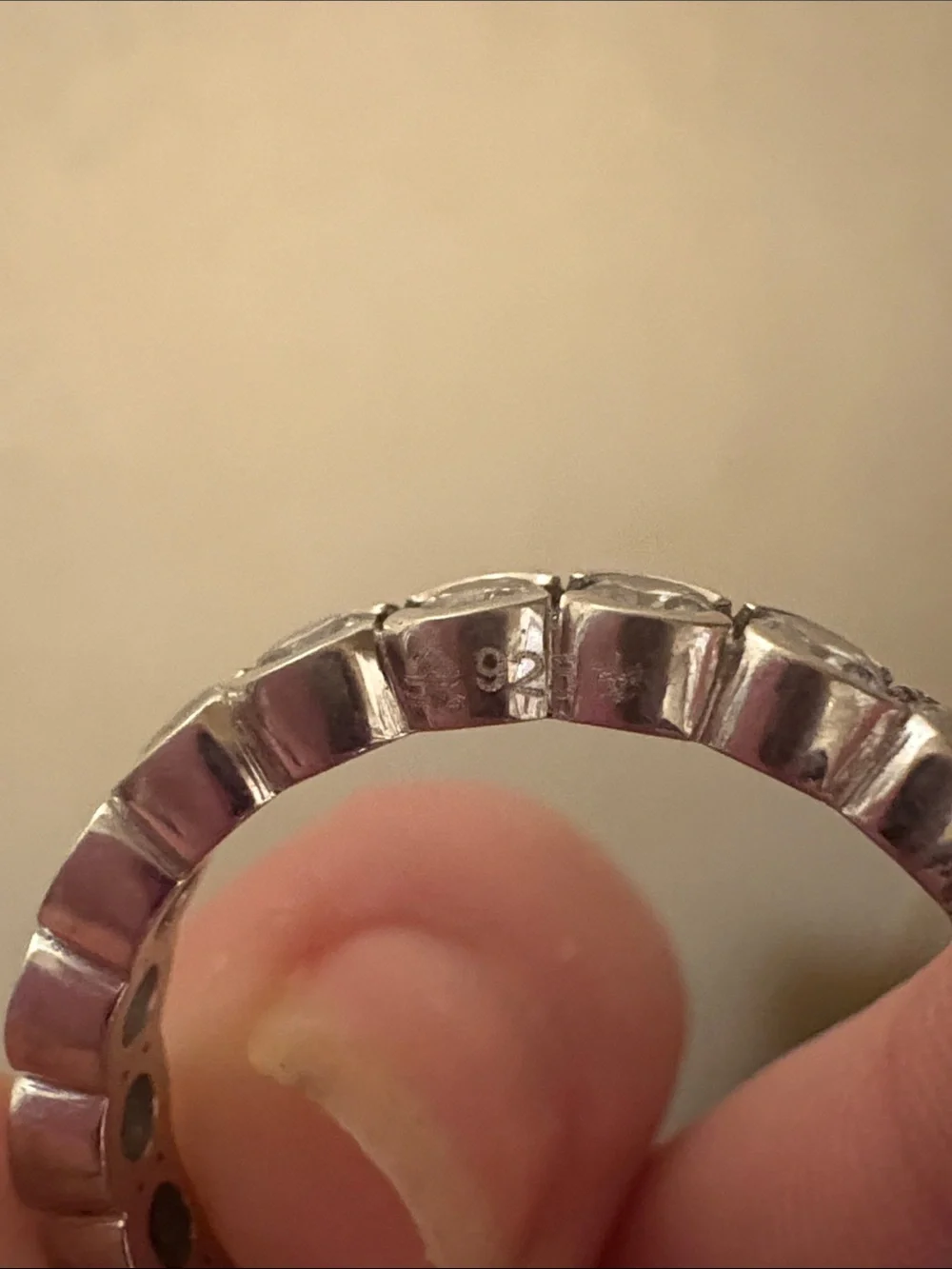 Natural 2Ct Ice Blue Diamond Eternity Ring